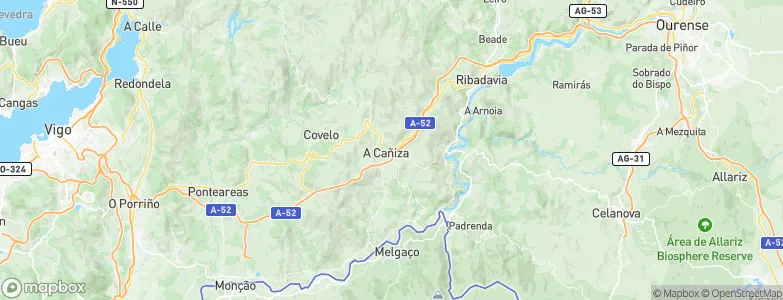 A Cañiza, Spain Map