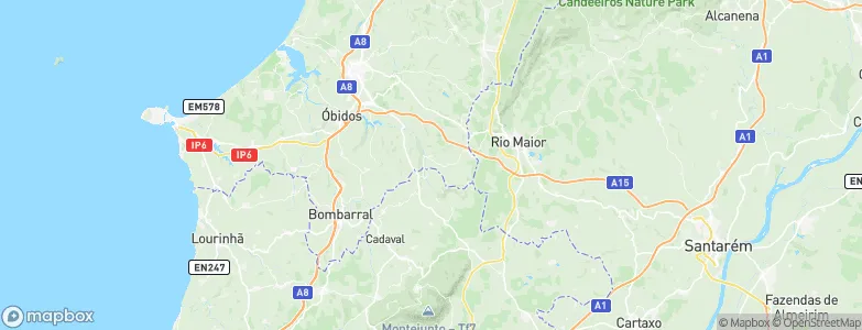 A Dos Francos, Portugal Map
