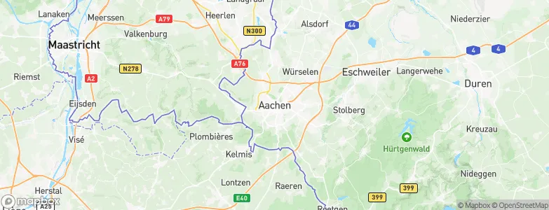Aachen, Germany Map