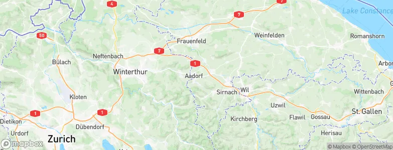 Aadorf, Switzerland Map