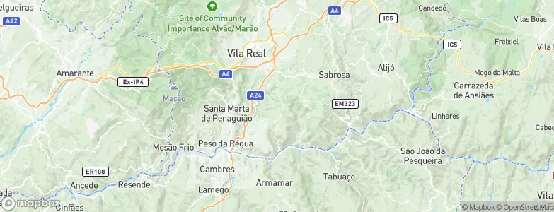 Abaças, Portugal Map