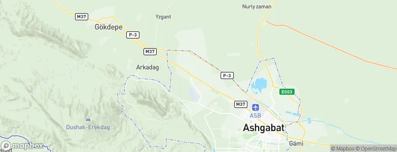 Abadan, Turkmenistan Map