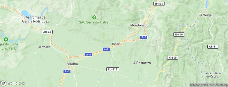 Abadín, Spain Map