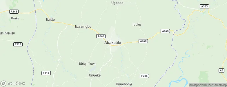 Abakaliki, Nigeria Map