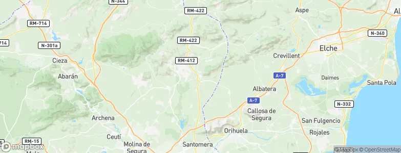 Abanilla, Spain Map