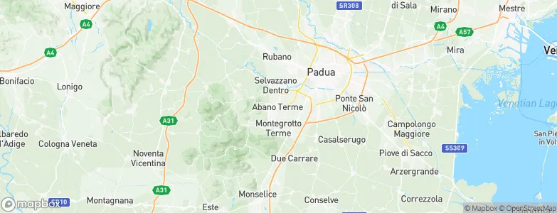 Abano Terme, Italy Map