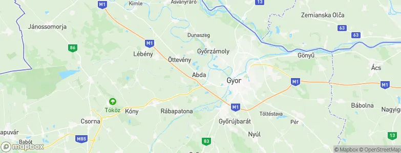 Abda, Hungary Map