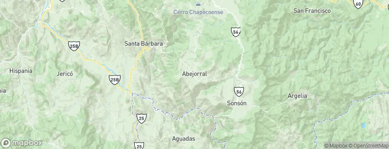 Abejorral, Colombia Map