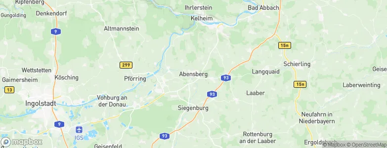 Abensberg, Germany Map