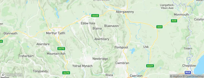Abertillery, United Kingdom Map