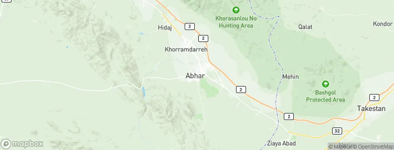 Abhar, Iran Map