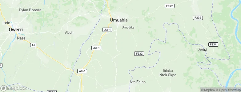 Abia State, Nigeria Map