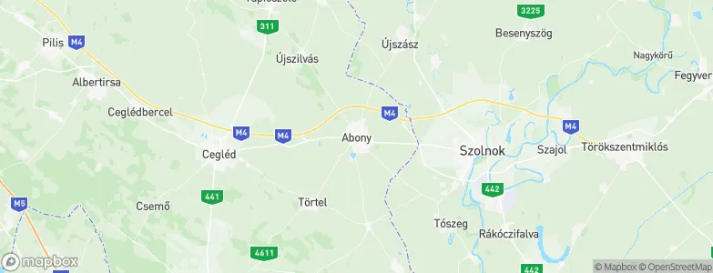Abony, Hungary Map