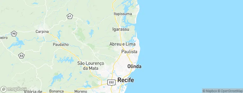 Abreu e Lima, Brazil Map