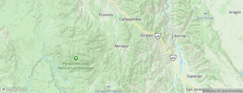 Abriaquí, Colombia Map