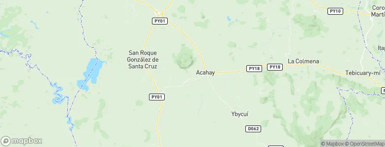 Acahay, Paraguay Map