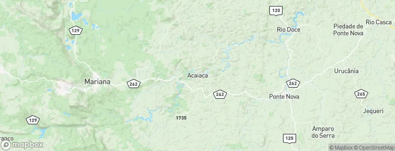 Acaiaca, Brazil Map