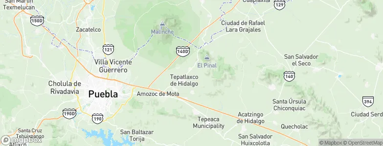 Acajete, Mexico Map