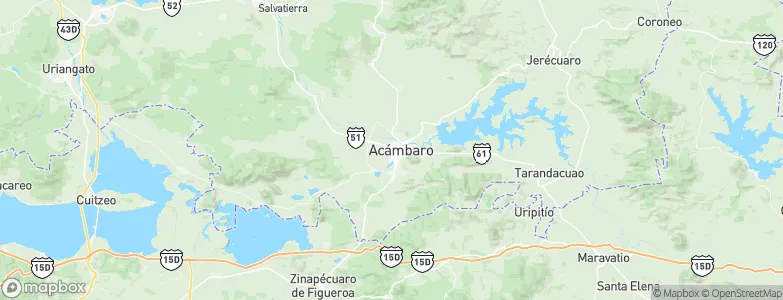 Acámbaro, Mexico Map