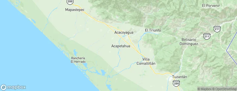 Acapetahua, Mexico Map