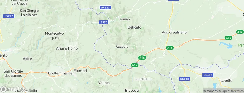 Accadia, Italy Map