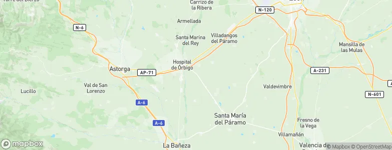 Acebes del Páramo, Spain Map