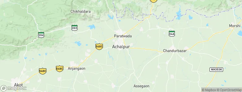 Achalpur, India Map