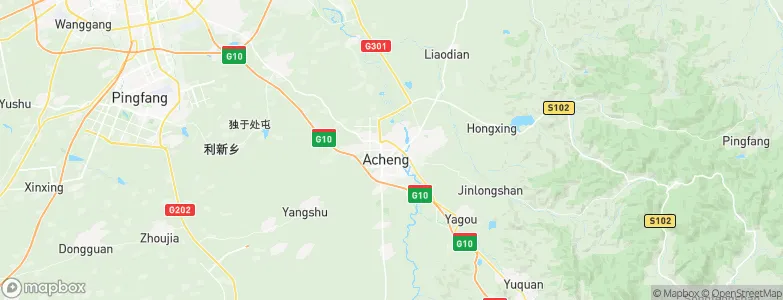 Acheng, China Map