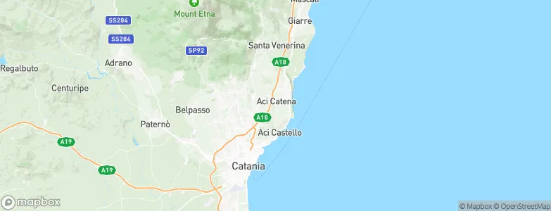 Aci Catena, Italy Map