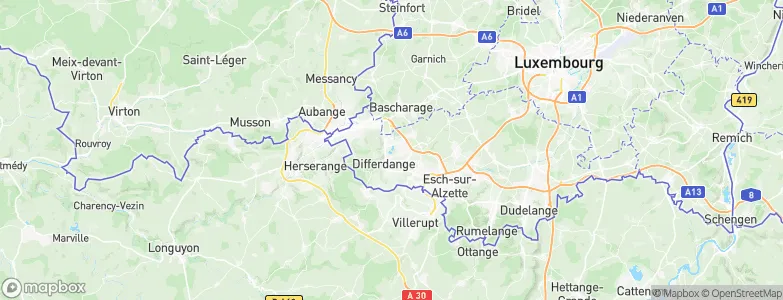 Aciérie, Luxembourg Map