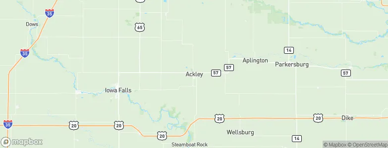 Ackley, United States Map
