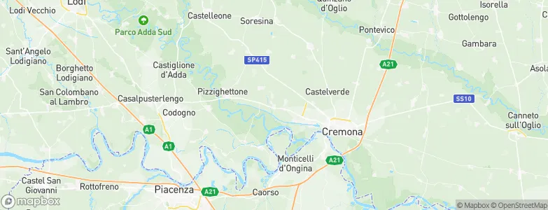 Acquanegra Cremonese, Italy Map
