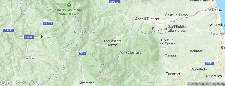 Acquasanta Terme, Italy Map