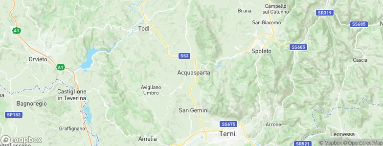 Acquasparta, Italy Map
