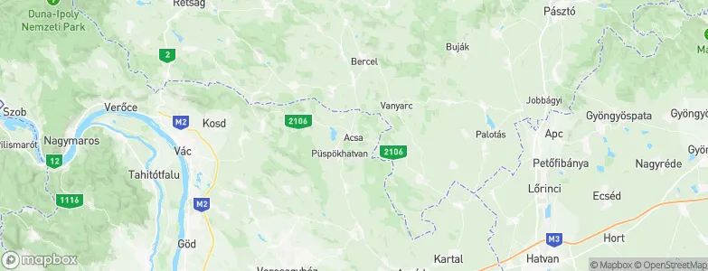 Acsa, Hungary Map