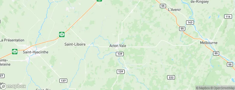 Acton Vale, Canada Map