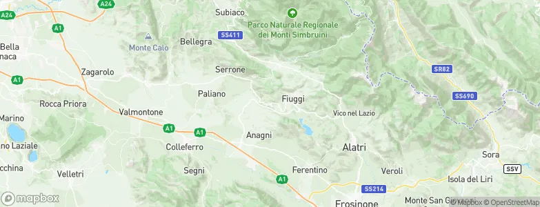 Acuto, Italy Map