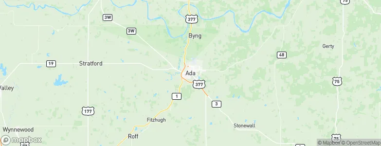 Ada, United States Map