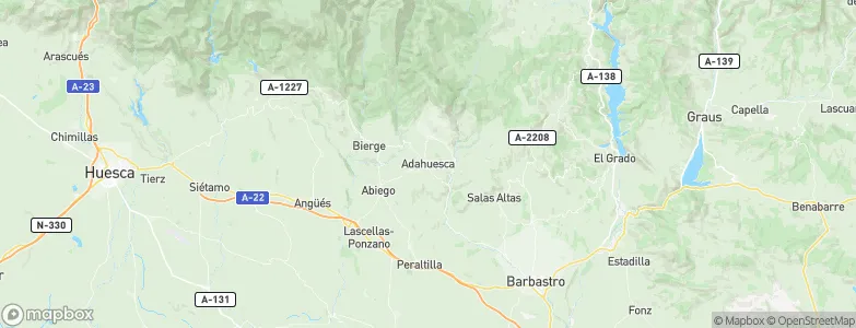 Adahuesca, Spain Map