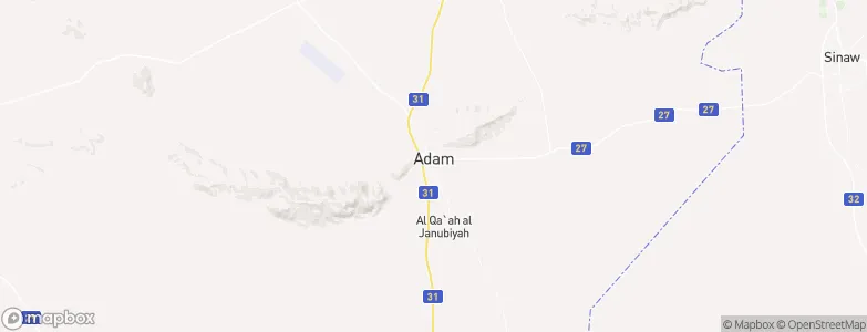 Adam, Oman Map