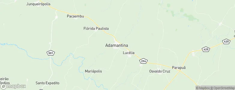 Adamantina, Brazil Map