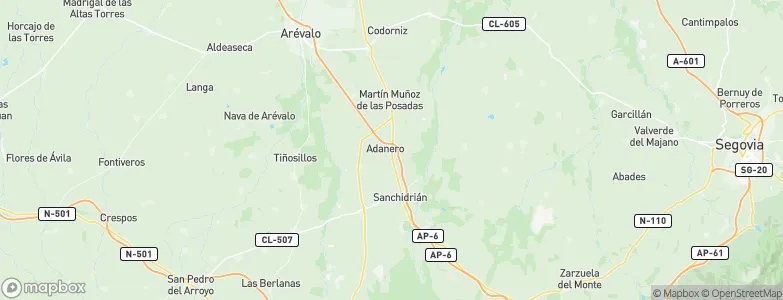 Adanero, Spain Map