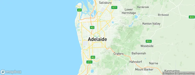 Adelaide, Australia Map