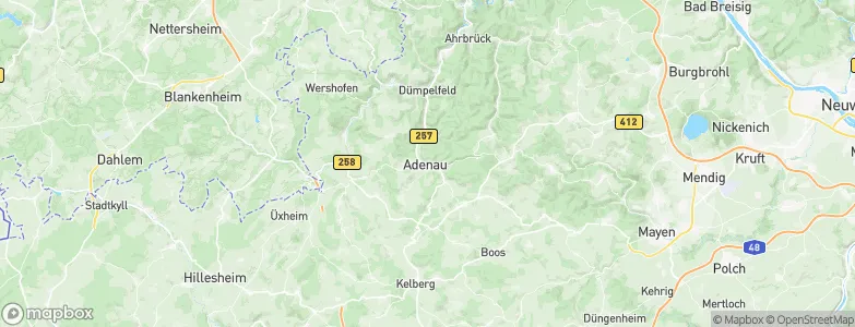 Adenau, Germany Map
