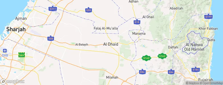 Adh Dhayd, United Arab Emirates Map