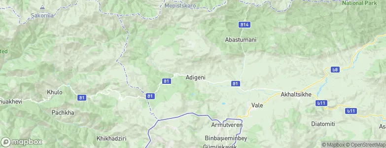 Adigeni, Georgia Map