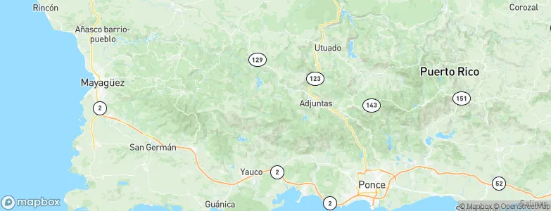 Adjuntas, Puerto Rico Map