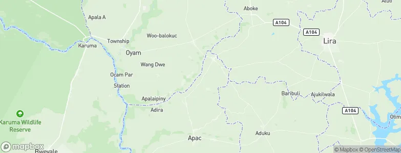 Adok, Uganda Map