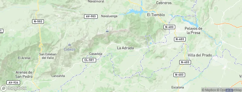 Adrada, La, Spain Map