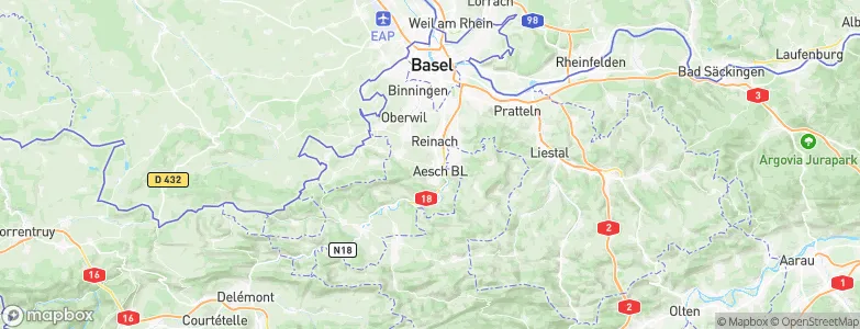 Aesch (BL), Switzerland Map